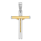 Leslie's 14K Two-tone Polished Crucifix Pendant - Image 3