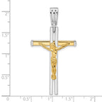 Leslie's 14K Two-tone Polished Crucifix Pendant - Image 4