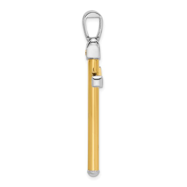 Leslie's 14K Two-tone Polished Cross Pendant - Image 2