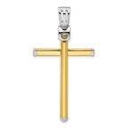 Leslie's 14K Two-tone Polished Cross Pendant - Image 3