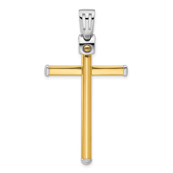 Leslie's 14K Two-tone Polished Cross Pendant - Image 3