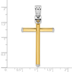 Leslie's 14K Two-tone Polished Cross Pendant - Image 4