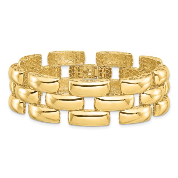 14K Polished Fancy Link Bracelet - Image 3
