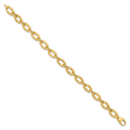 14K Polished Fancy Link Bracelet - Image 2