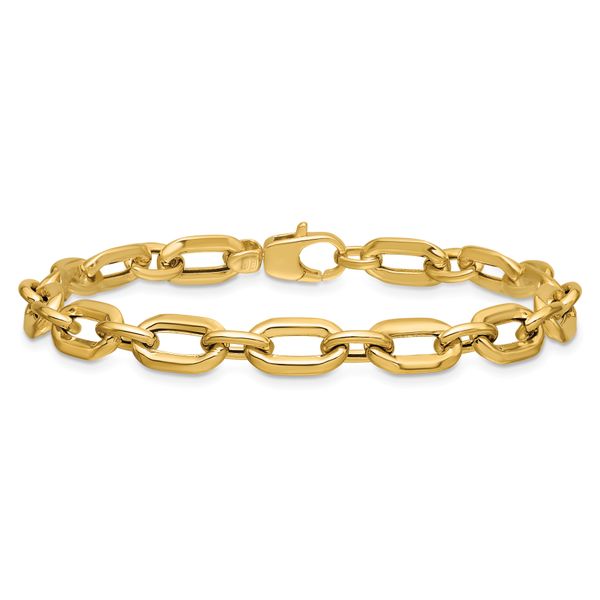 14K Polished Fancy Link Bracelet - Image 3