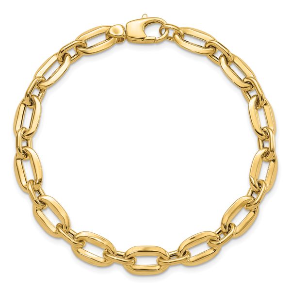 14K Polished Fancy Link Bracelet - Image 4