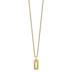 14K Polished and Textured Fancy Necklace - Image 2