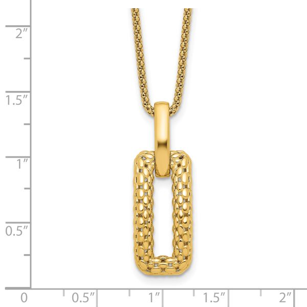 14K Polished and Textured Fancy Necklace - Image 5