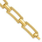 Leslie's 14K Polished and Textured Fancy Bracelet