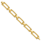 Leslie's 14K Polished and Textured Fancy Bracelet - Image 2