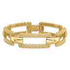Leslie's 14K Polished and Textured Fancy Bracelet - Image 3