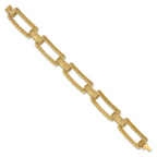 Leslie's 14K Polished and Textured Fancy Bracelet - Image 4