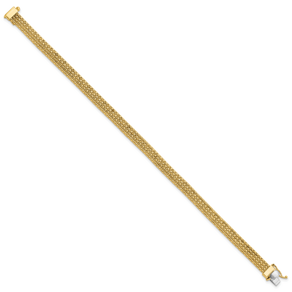 14K Polished Woven Bracelet - Image 2