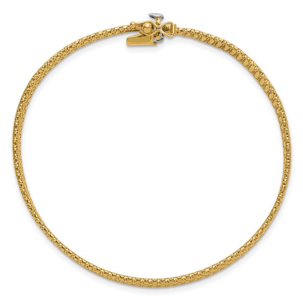 14K Polished Woven Bracelet - Image 3