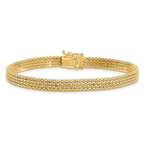 14K Polished Woven Bracelet - Image 4