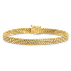 14K Polished Woven Bracelet - Image 4