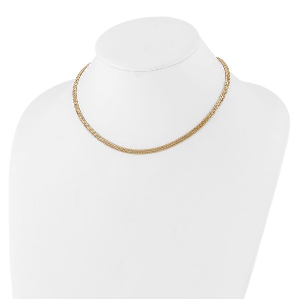 14K with Diamond-cut Accent and 2in. ext. Woven Necklace - Image 2
