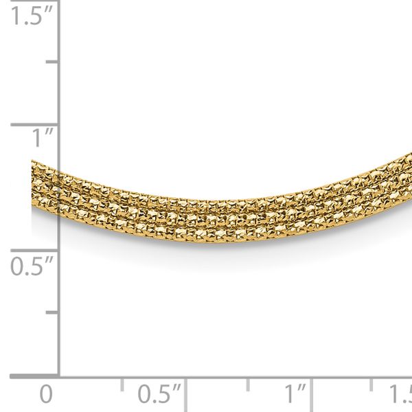 14K with Diamond-cut Accent and 2in. ext. Woven Necklace - Image 4