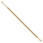 14K with Diamond-cut Accent and 1in. ext. Woven Bracelet - Image 2
