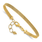 14K with Diamond-cut Accent and 1in. ext. Woven Bracelet - Image 3