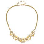 Leslie's 14K Polished and Satin Circles with 2in. ext Necklace - Image 3