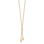 14K Polished with 2in. ext. Drop Necklace - Image 2