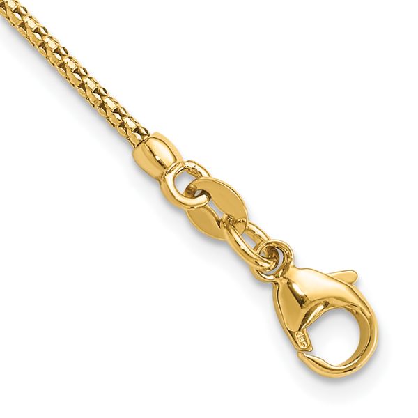 14K Polished with 2in. ext. Drop Necklace - Image 3