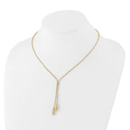 14K Polished with 2in. ext. Drop Necklace - Image 4