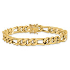 Leslie's 14K Polished Figaro Link Men's Bracelet - Image 3