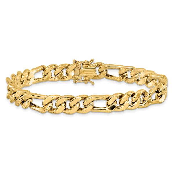 Leslie's 14K Polished Figaro Link Men's Bracelet - Image 3