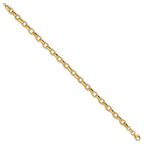 Leslie's 14K Polished and Textured Fancy Link Bracelet - Image 2