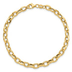Leslie's 14K Polished and Textured Fancy Link Bracelet - Image 4