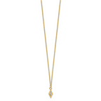 Leslie's 14K and White Rhodium Polished and Diamond-cut Necklace - Image 2