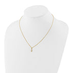 Leslie's 14K and White Rhodium Polished and Diamond-cut Necklace - Image 3