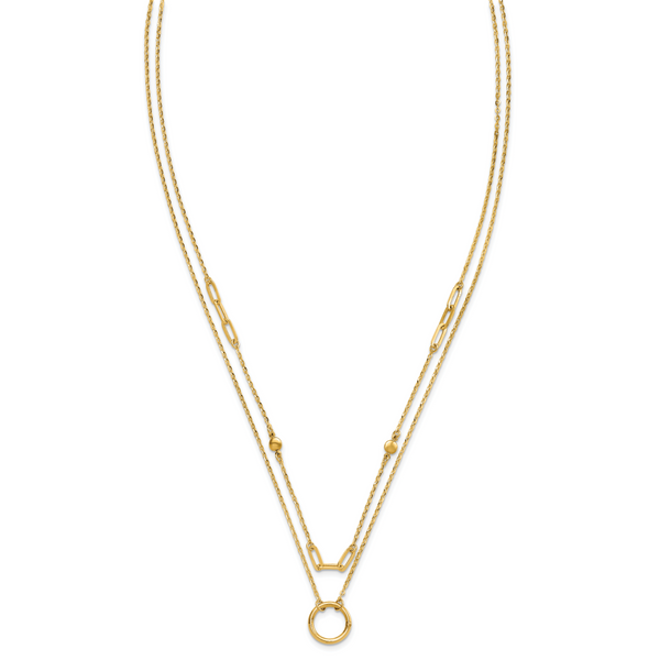 Leslie's 14k Polished Double Layer Necklace - Image 2