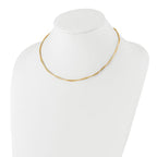 Leslie's 14K Polished and Diamond-Cut Twisted 2-Strand Neckwire Necklace - Image 2