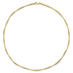 Leslie's 14K Polished and Diamond-Cut Twisted 2-Strand Neckwire Necklace - Image 3