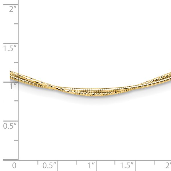 Leslie's 14K Polished and Diamond-Cut Twisted 2-Strand Neckwire Necklace - Image 4