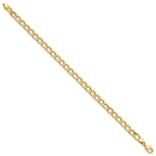 Leslie's 14K Polished and Textured Link Bracelet - Image 2