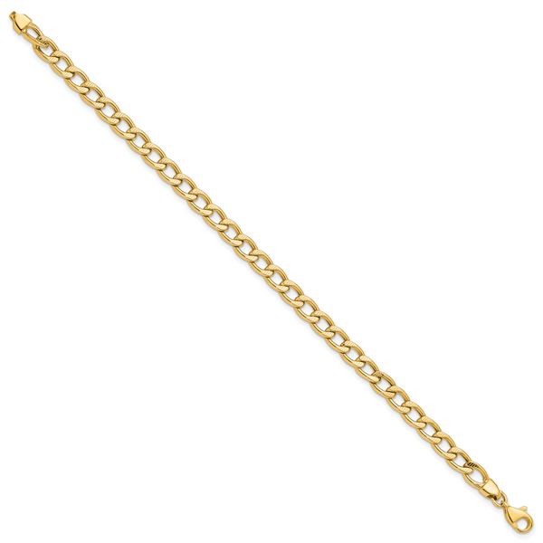 Leslie's 14K Polished and Textured Link Bracelet - Image 2