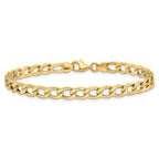 Leslie's 14K Polished and Textured Link Bracelet - Image 3