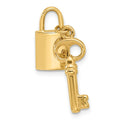 Leslie's 14K Polished Lock and Key Pendant