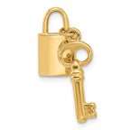 Leslie's 14K Polished Lock and Key Pendant