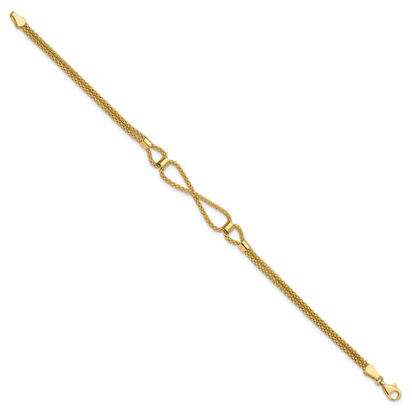 Leslie's 14K Polished 2 Strand Fancy Bracelet - Image 2