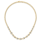 Leslie's 14K Two-tone Polished with Diamond-cut Beads Fancy Necklace - Image 3
