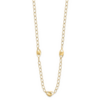14K Polished and Diamond-cut Fancy Link with 1in ext. Necklace - Image 2
