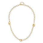 14K Polished and Diamond-cut Fancy Link with 1in ext. Necklace - Image 4