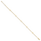 Leslie's 14K Polished Oval Links 9in Plus 1in ext. Anklet - Image 2