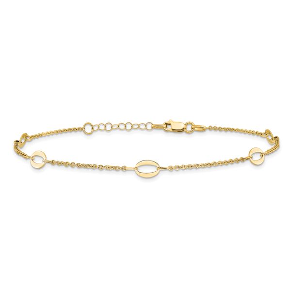 Leslie's 14K Polished Oval Links 9in Plus 1in ext. Anklet - Image 3