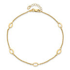 Leslie's 14K Polished Oval Links 9in Plus 1in ext. Anklet - Image 4